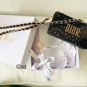 Dior Black Gold Crossbody Bag